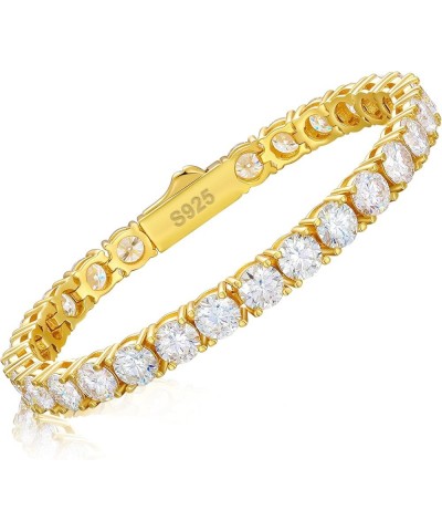 4.8-21 Carats Moissanite Tennis Bracelet Lab Created Diamond Tennis Bracelets for Women Men 18k White Gold/Yellow Gold Plated...