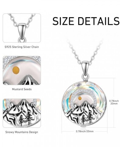 Mustard Seed Necklace Sterling Silver Mountain Necklace Mustard Seed Jewelry Gifts for Women 18+2" with Gift Box White $30.00...