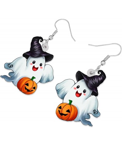 Cute Acrylic Halloween Witch Pumpkin Earrings Big Long Dangle Drop For Women Girl Festival Jewelry Gifts Charm Ghost A $6.71 ...