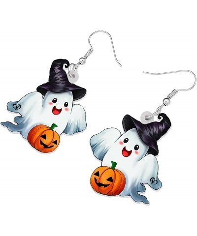 Cute Acrylic Halloween Witch Pumpkin Earrings Big Long Dangle Drop For Women Girl Festival Jewelry Gifts Charm Ghost A $6.71 ...