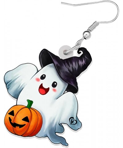 Cute Acrylic Halloween Witch Pumpkin Earrings Big Long Dangle Drop For Women Girl Festival Jewelry Gifts Charm Ghost A $6.71 ...