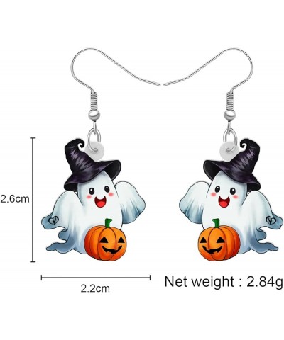 Cute Acrylic Halloween Witch Pumpkin Earrings Big Long Dangle Drop For Women Girl Festival Jewelry Gifts Charm Ghost A $6.71 ...