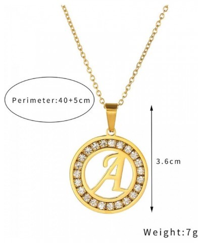 A-Z letter pendant necklace Attractive female initials chain necklace, inlaid crystal letter necklace C $6.25 Necklaces