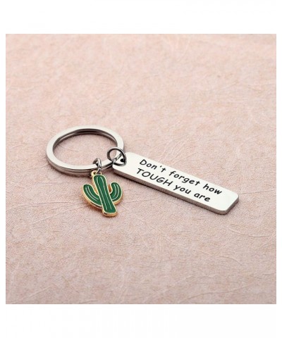 Saguaro Cactus Keychain Don't Forget How Tough You are Keychain Cactus Jewelry Inspirational Gift for Family Friends Cactus K...