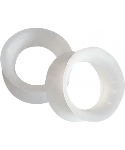 White Ultra Thin Walled Silicone Double Flared Gauges Flexi Ear Tunnels Pair 9/16" (14mm) $6.60 Body Jewelry