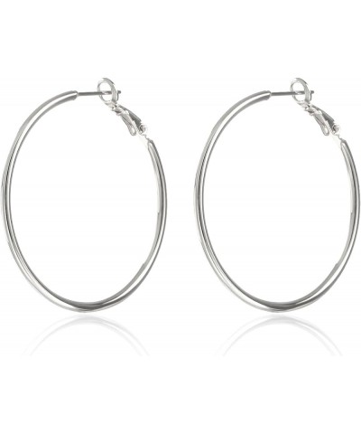 Lightweight Large 18K Gold Hoop Earrings For Women Hypoallergenic 925 Sterling Silver Hoop Earrings 40/50/60/65MM silver $4.6...