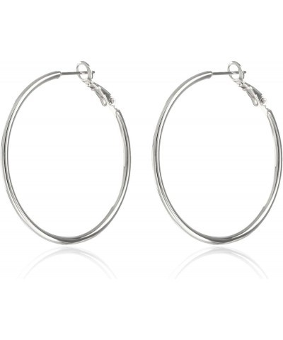 Lightweight Large 18K Gold Hoop Earrings For Women Hypoallergenic 925 Sterling Silver Hoop Earrings 40/50/60/65MM silver $4.6...