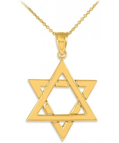 Jewish Jewelry by FDJ 14k Yellow Gold Polished Star of David Pendant Necklace 20.0 Inches $177.60 Necklaces