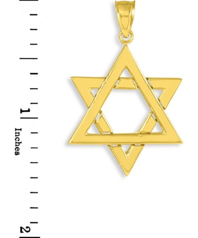 Jewish Jewelry by FDJ 14k Yellow Gold Polished Star of David Pendant Necklace 20.0 Inches $177.60 Necklaces