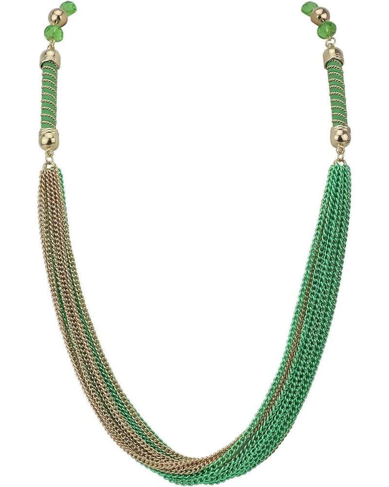 multi-Layer two-color chain Statement necklace Green $9.35 Necklaces