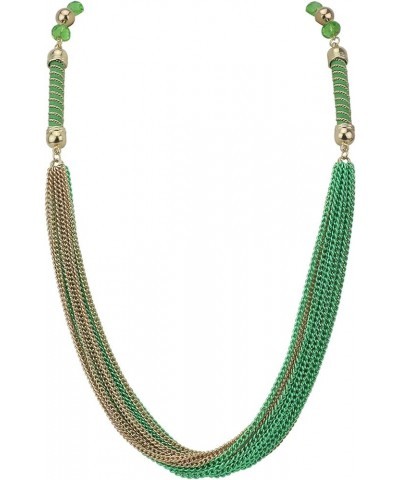 multi-Layer two-color chain Statement necklace Green $9.35 Necklaces