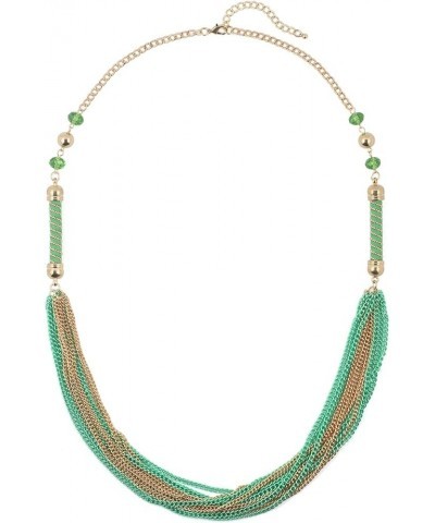 multi-Layer two-color chain Statement necklace Green $9.35 Necklaces