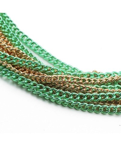 multi-Layer two-color chain Statement necklace Green $9.35 Necklaces