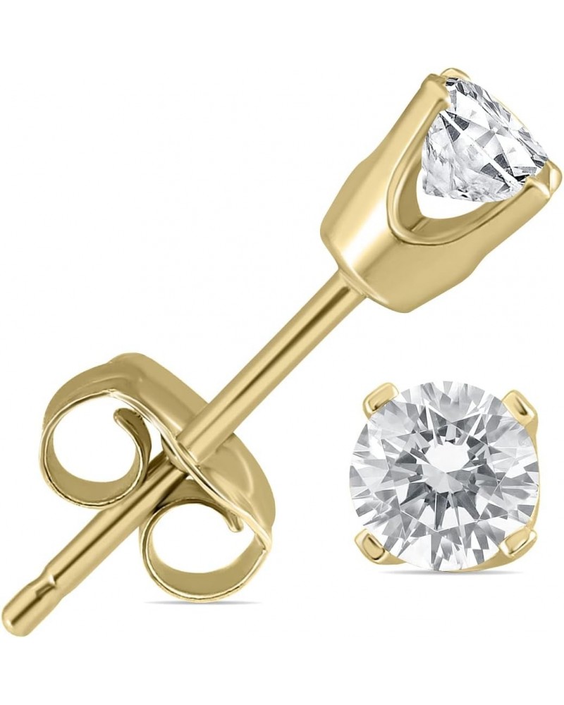 1/4 Carat TW AGS Certified Round Diamond Solitaire Stud Earrings in 14K Yellow Gold (K-L Color, 12-I3 Clarity) $73.92 Earrings