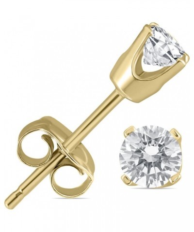 1/4 Carat TW AGS Certified Round Diamond Solitaire Stud Earrings in 14K Yellow Gold (K-L Color, 12-I3 Clarity) $73.92 Earrings