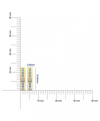 10K Gold or Silver Diamond Hoop Earrings (1/5 cttw, I-J Color, I2 Clarity) Yellow Yellow Gold $115.90 Earrings