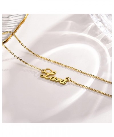 Gold Anklet Bracelet for Women - Personalized Gold Plated Stainless Steel Anklets for Women Waterproof,Customized Names Large...