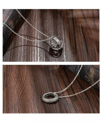 Astronomical Sphere Ball Ring Pendant Necklace Foldable Cosmic Finger Ring Magical Vintage Hip Hop Pendant Fashion Jewelry si...