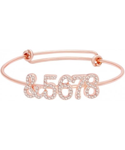 Expandable &5678 Dance Teacher Gift Wire Bangle Bracelet Ballet Jewelry crystal-rose gold $8.31 Bracelets