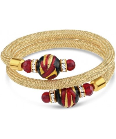 Women's Wrap Around Murano Bracelet, Made in Italy Red $26.24 Bracelets