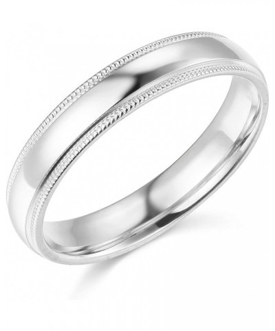 14k Yellow OR White Gold 4mm SOLID COMFORT FIT Plain Milgrain Wedding Band White Gold $110.25 Bracelets