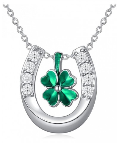 Sterling Silver Lucky Clover Necklace for Women Girl Christmas Birthday Gifts Clover $26.39 Necklaces