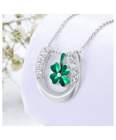 Sterling Silver Lucky Clover Necklace for Women Girl Christmas Birthday Gifts Clover $26.39 Necklaces