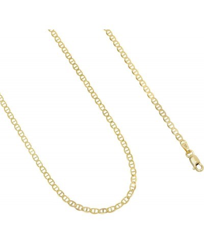 10k Yellow Gold Solid 2.5mm Anchor Mariner Link Chain Pendant Necklace, Womens Mens Lobster Clasp 16" 18" 20" 22" 24" 26 26 $...