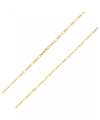 10k Yellow Gold Solid 2.5mm Anchor Mariner Link Chain Pendant Necklace, Womens Mens Lobster Clasp 16" 18" 20" 22" 24" 26 26 $...