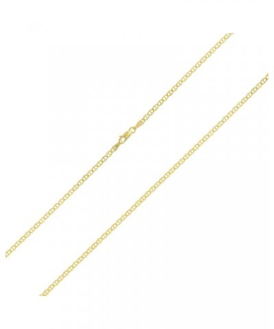 10k Yellow Gold Solid 2.5mm Anchor Mariner Link Chain Pendant Necklace, Womens Mens Lobster Clasp 16" 18" 20" 22" 24" 26 26 $...