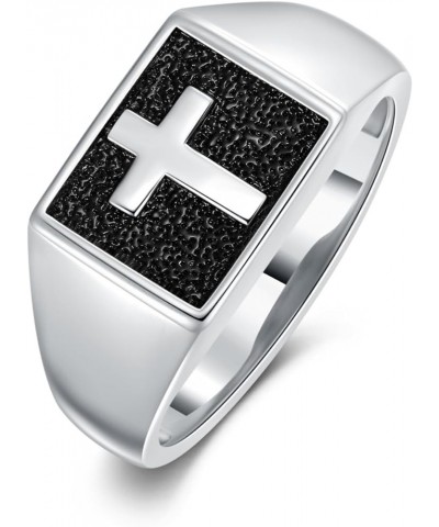 Sterling Silver Cross Ring for Men Ring Size 8/9/10 Christian Jewelry Gifts Style A $25.19 Rings