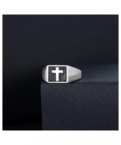 Sterling Silver Cross Ring for Men Ring Size 8/9/10 Christian Jewelry Gifts Style A $25.19 Rings