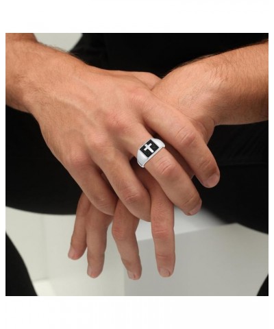 Sterling Silver Cross Ring for Men Ring Size 8/9/10 Christian Jewelry Gifts Style A $25.19 Rings