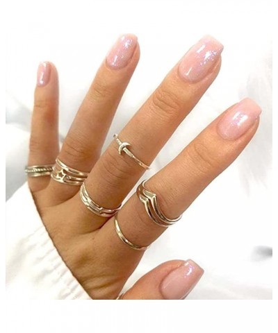 Gold Rings for Women Stackable Rings for Teen Girl Gifts Trendy Stuff Simple Star Moon Knuckle Rings Set Boho Rings Cute Stuf...