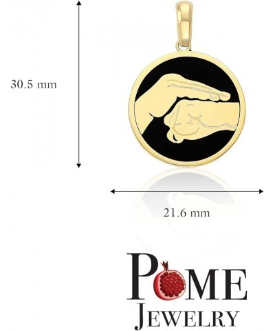 Martial Arts Karate Pendant Necklace in Solid 14k Gold, Made in America 16" Necklace Red Enamel Rose Gold $149.85 Necklaces