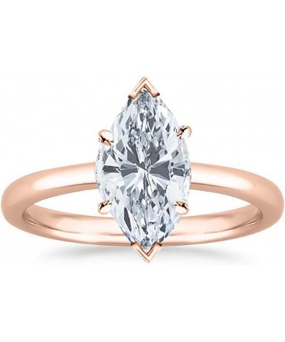 1/2 Ct GIA Certified Marquise Cut Solitaire Diamond Engagement Ring 14K White Gold (K Color VS2 Clarity) Rose Gold $295.31 Rings