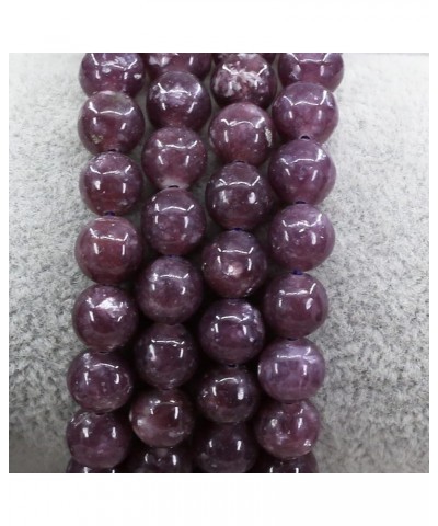 Gem Semi Precious Gemstones 8mm Natural Quartzite Stone Round Beads Crystal Stretch Bracelet 7 Inch Unisex Purple Lepidolite ...