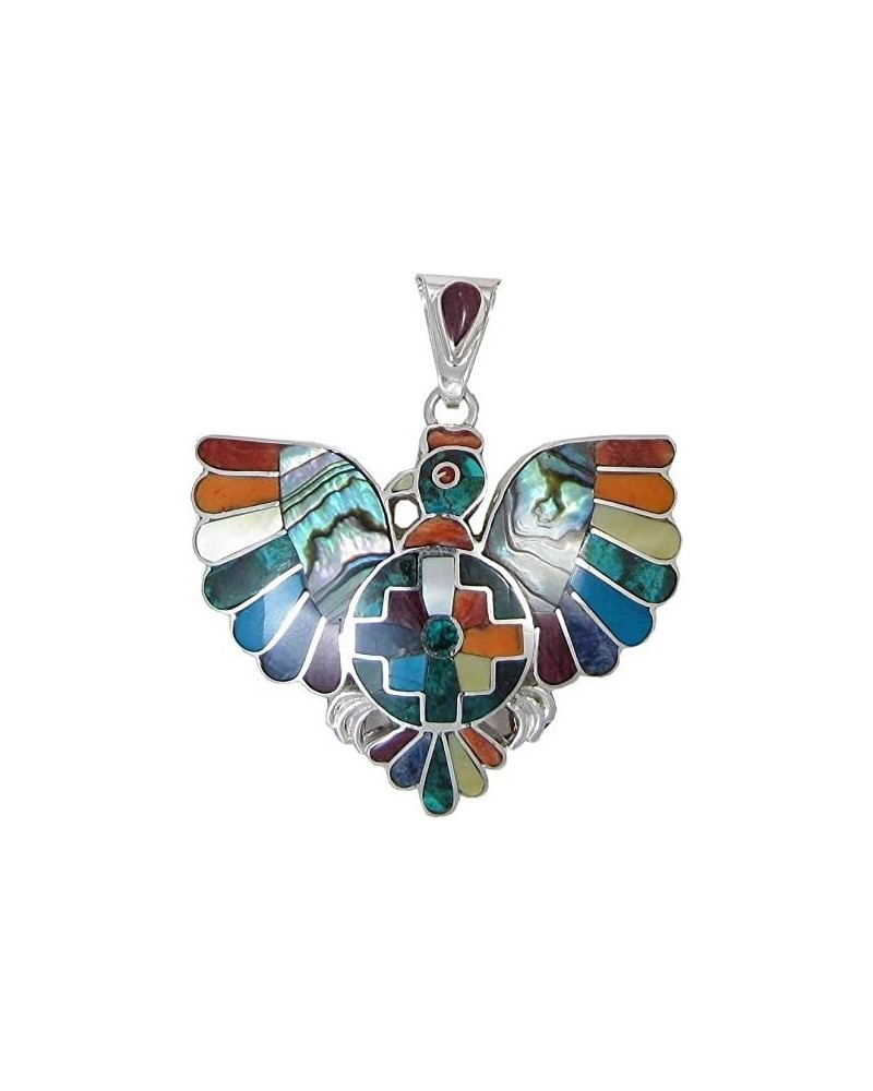 950 Sterling Silver Shell and Stone Inlay Peruvian Condor w/Shield Pendant $65.16 Necklaces