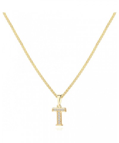 Initial Necklace,24K Gold Plated Letter Necklace for Women,A-Z Pendant Necklace T $8.54 Necklaces