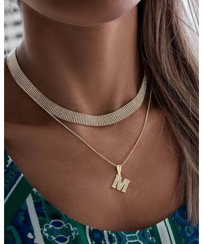 Initial Necklace,24K Gold Plated Letter Necklace for Women,A-Z Pendant Necklace T $8.54 Necklaces