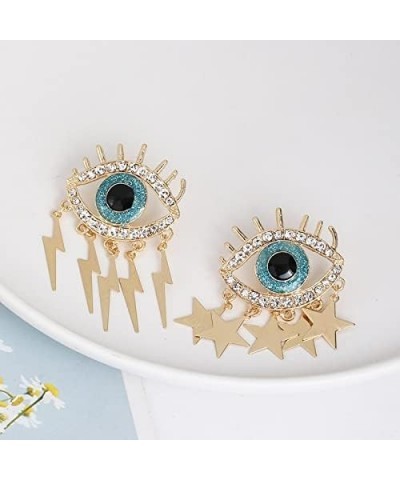 Trendy Ethnic Love Heart Shape Evil Eye Drop Earrings For Women Vintage tement Crystal Dangle Earring Jewelry Gift 54139-MT $...