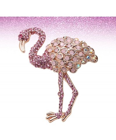 2pcs Breastpin Pink Collar Brooch Alloy Badge Decor Animal Accessory Clip Fashion for Ornament Valentines Day Bird Flamingo G...