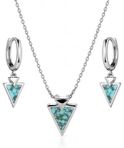 Pointed Path Turquoise Jewelry Set - JS5777 $35.70 Jewelry Sets