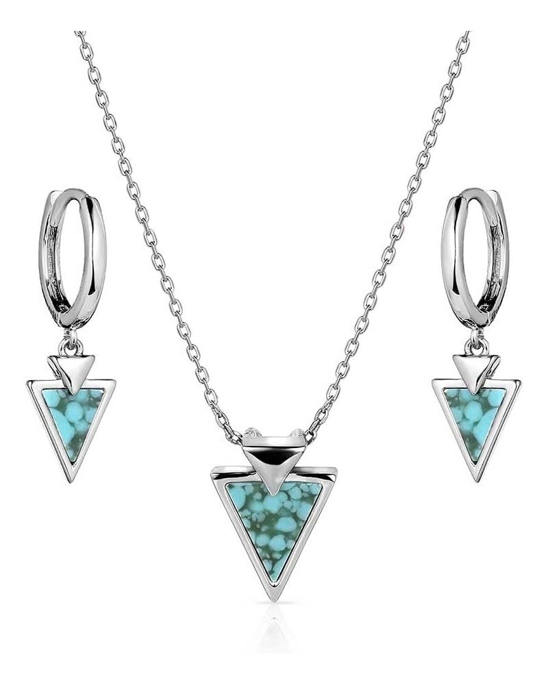 Pointed Path Turquoise Jewelry Set - JS5777 $35.70 Jewelry Sets