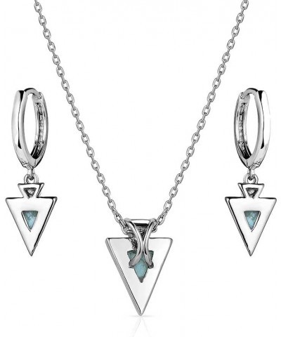 Pointed Path Turquoise Jewelry Set - JS5777 $35.70 Jewelry Sets