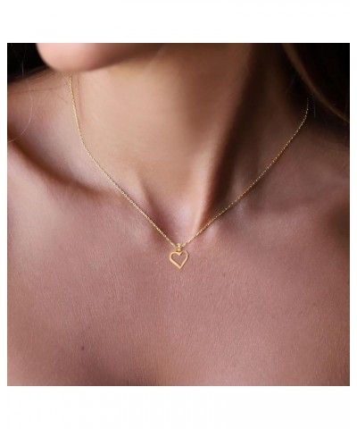 Heart Necklaces for Women Dainty Pearl Heart Necklace Cubic Zirconia Lover Necklace Everyday Jewelry Cute Gifts Girls Tiny he...