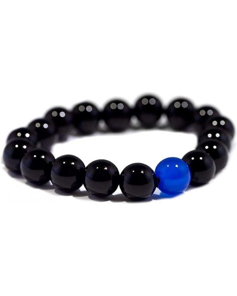 Thin Blue Line Bead Bracelet - for Police Support $17.20 Bracelets