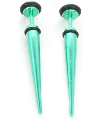 Fake Faux Cheater Illusion Ear Tapper Earrings with Metalic Finish 16G Aqua $7.42 Body Jewelry