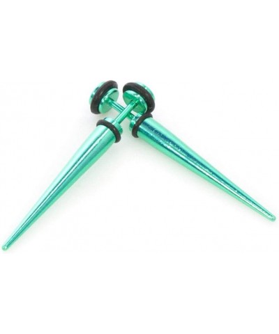 Fake Faux Cheater Illusion Ear Tapper Earrings with Metalic Finish 16G Aqua $7.42 Body Jewelry