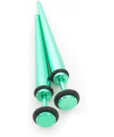 Fake Faux Cheater Illusion Ear Tapper Earrings with Metalic Finish 16G Aqua $7.42 Body Jewelry